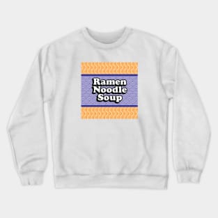 Instant Ramen Noodle Soup Packet Blue Crewneck Sweatshirt